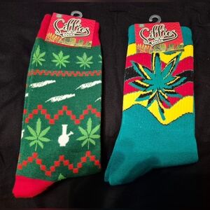 Colorful Cannabis-Themed Socks